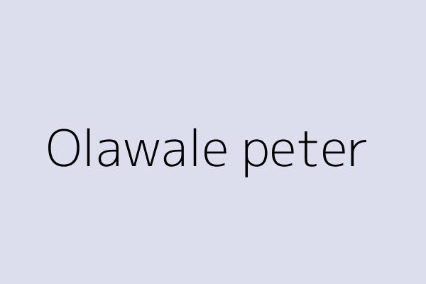 Olawale peter